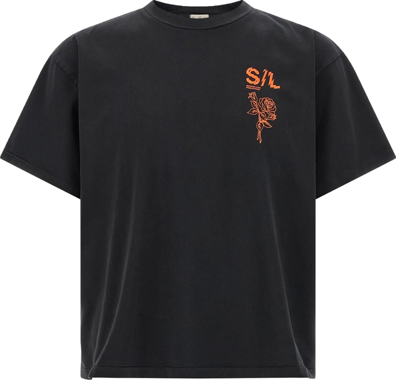 SECOND/LAYER Black Cotton T-Shirt