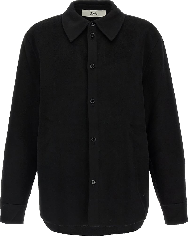 SÉFR Black Wool Blouse