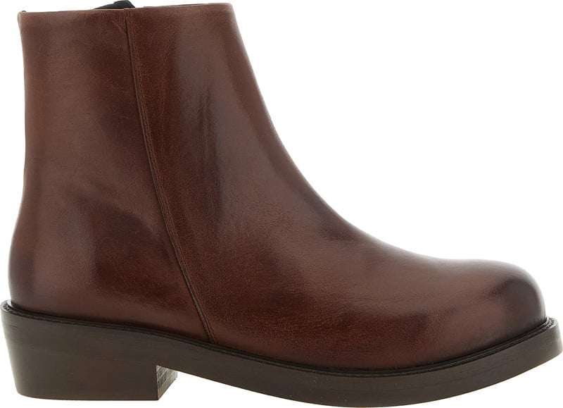 SÉFR Brown Calfskin Ankle Boots