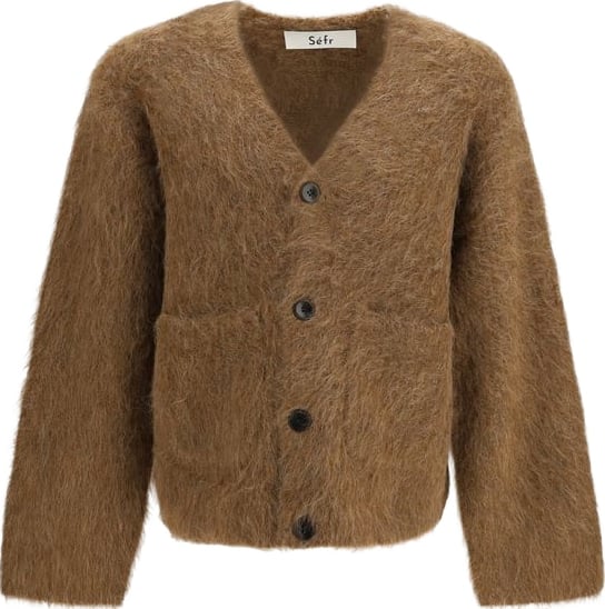 SÉFR Brown Spandex Cardigan