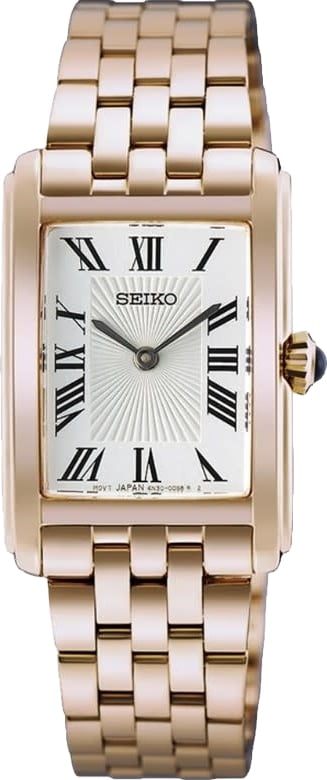 Seiko Horloge HGG002P1 Staal met Rose Plating Quartz 22mm