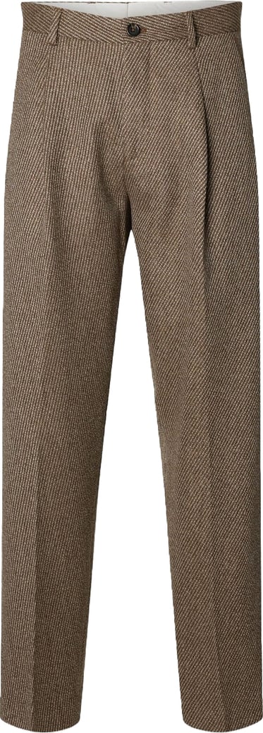 Pantalone Loose Lou Domestic Wool Twill Egret