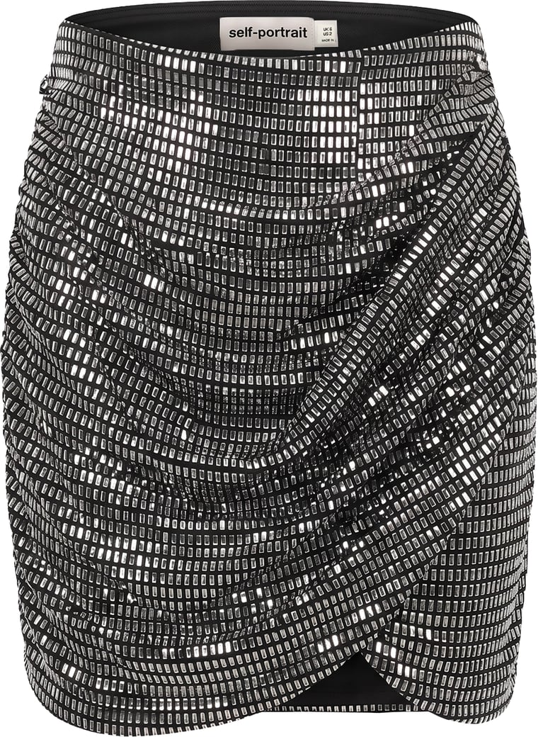Mini skirt with rhinestones