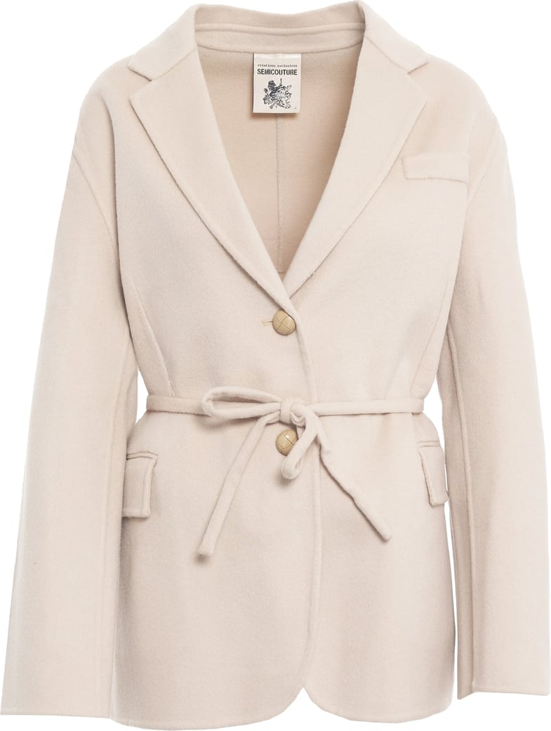 Coat with waist belt