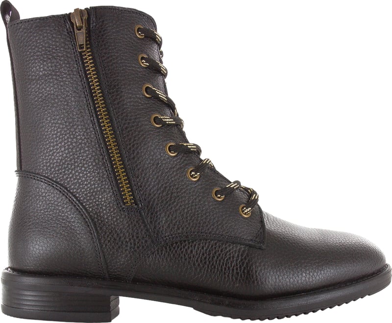 Shoecolate - Leren veterboot met rits