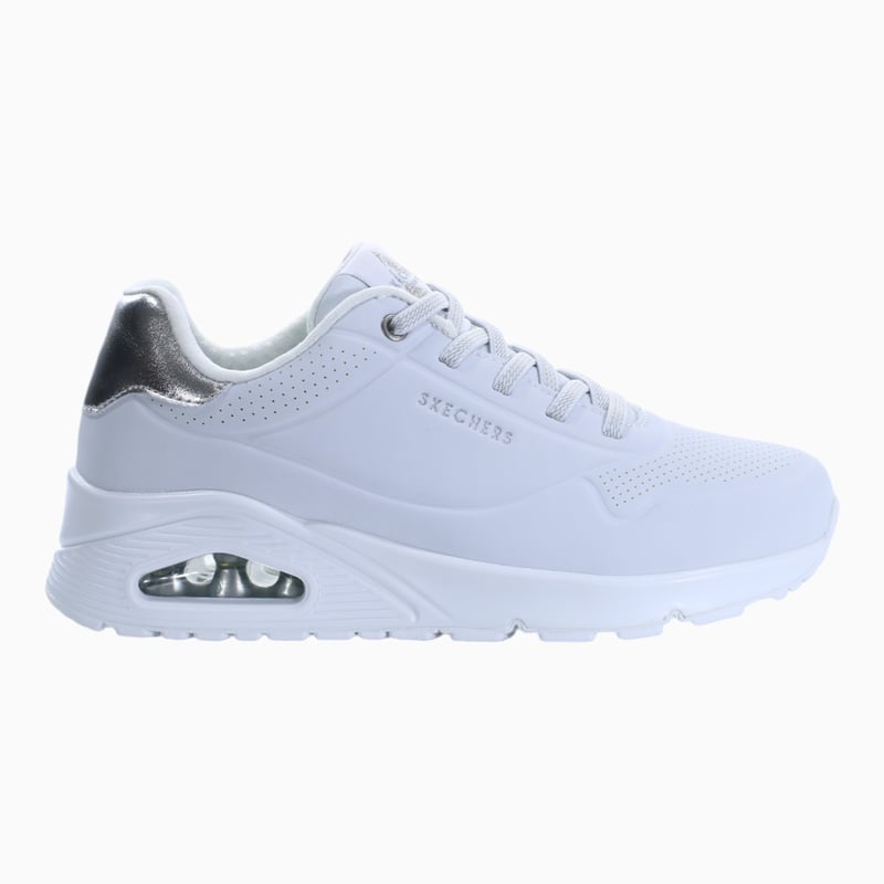 Skechers UNO - Shimmer Away 'White Silver' (Women's)