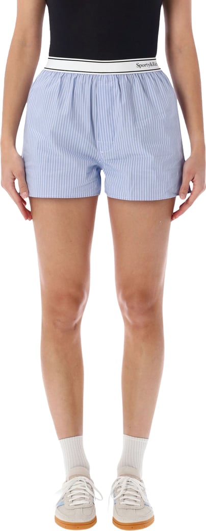 Short Logo Light Blue Stripe