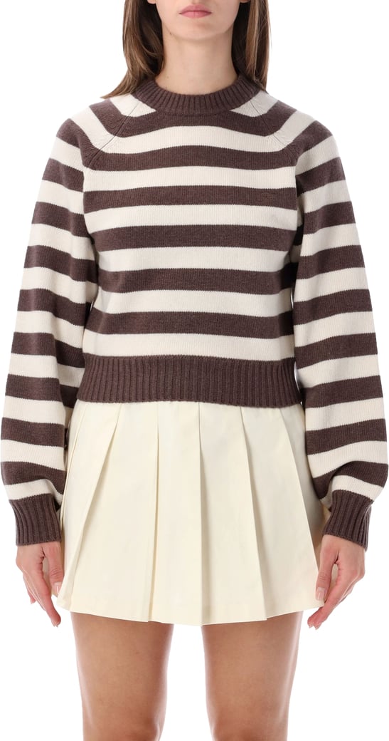 Striped Kint Chocolate White