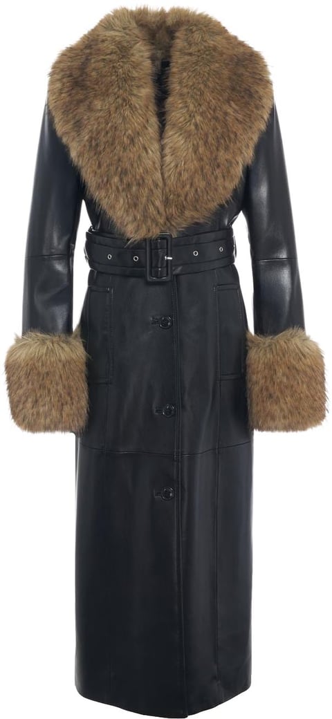 Faux leather coat 'Estella'