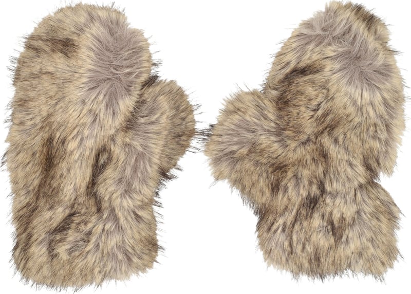 Jane Fur Gloves Beige
