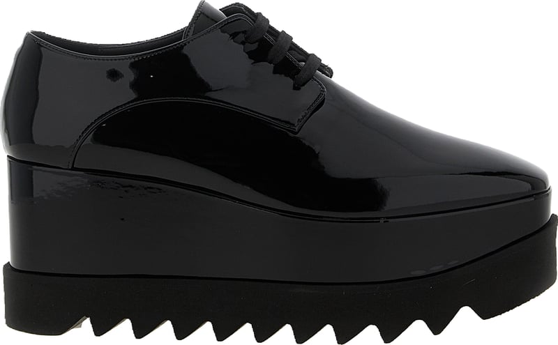 Stella McCartney Black Polyethylene Wedge Sandals
