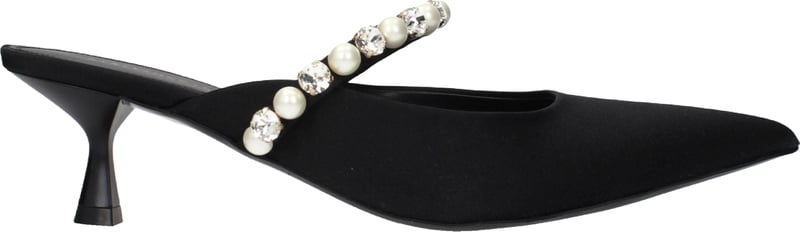 Stella McCartney Black Satin Stiletto Heel Sandals