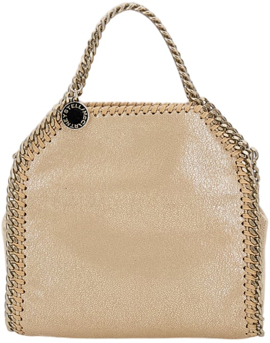 Falabella Micro Textured Metallic Edge Shoulder Bag