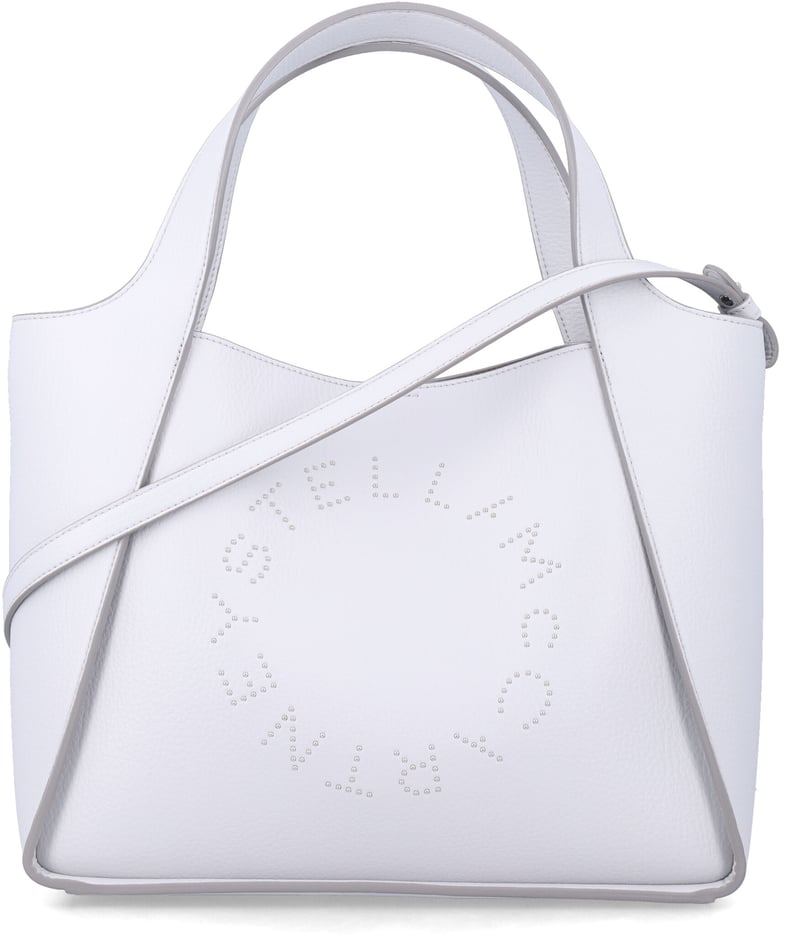 Logo Crossbody Tote Bag Eco Embossed Gra Grigio