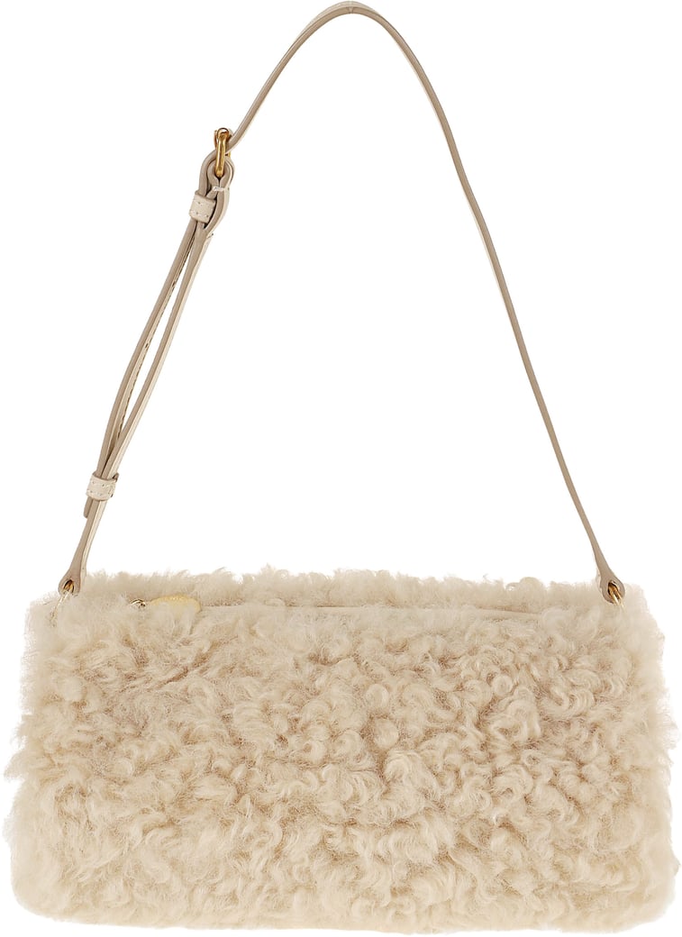 STELLA McCARTNEY Logo Bracelet Pouch Eco Alter Shearling