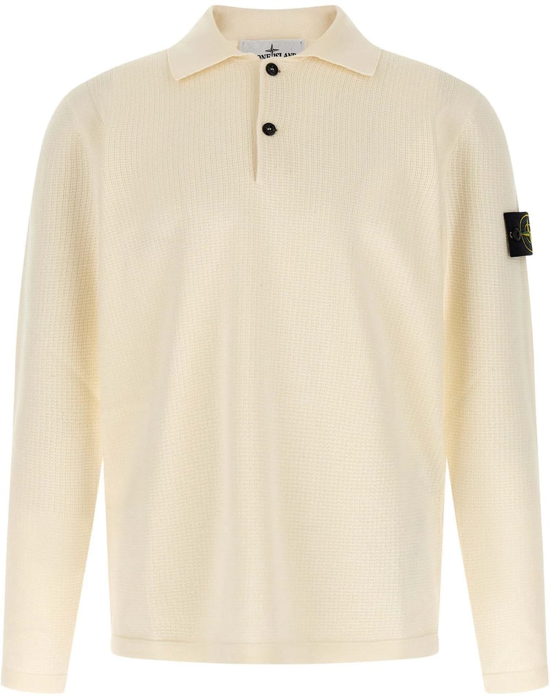 Stone Island Beige Cotton Polo Shirt
