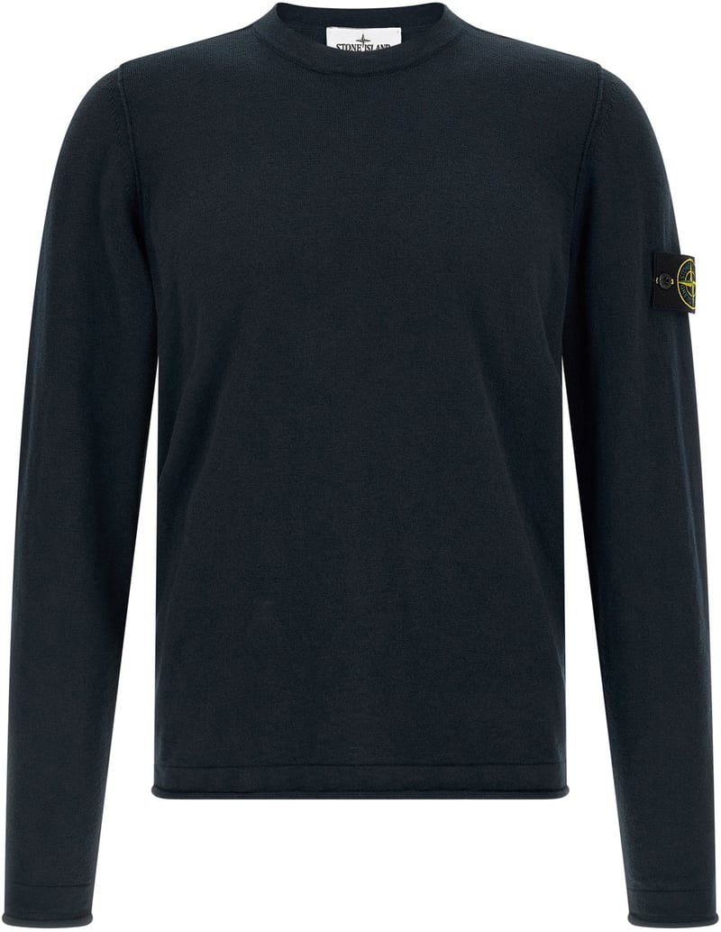 Stone Island Blue Cotton Cardigan