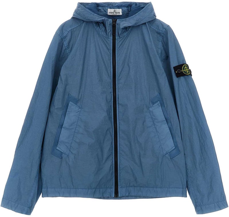 Stone Island Junior Crinkled Effect Nylon Jacket