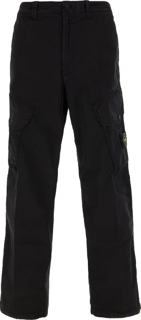 Stone Island Black stretch cotton pants