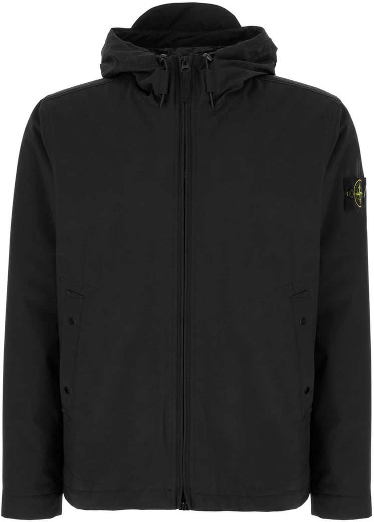 Stone Island Black stretch polyester jacket