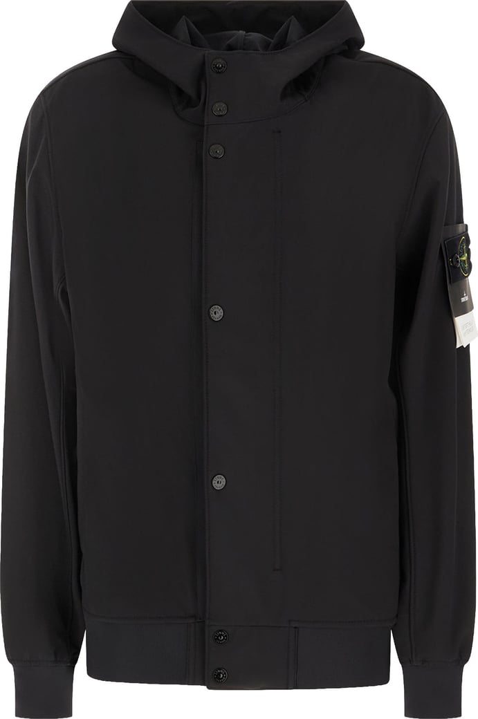 Stone Island Black stretch polyester jacket