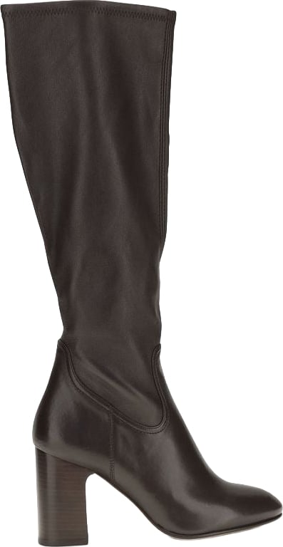 Stuart Weitzman Black Calf Leather Bos Taurus High Heel Boots