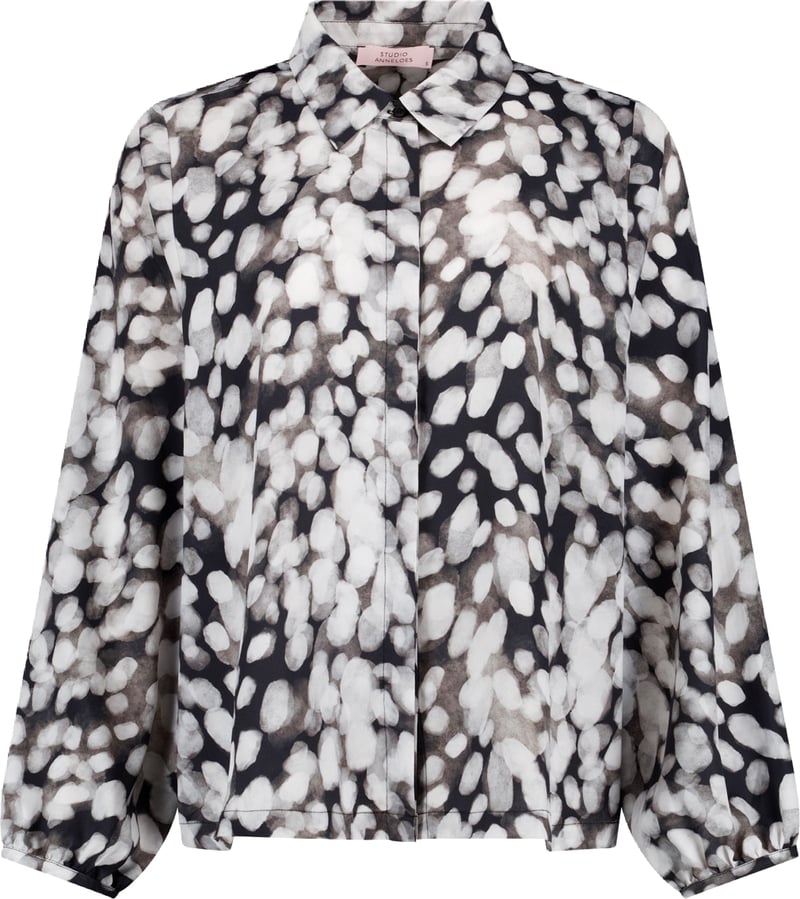 STUDIO ANNELOES - Diny blouse - 14333 - 9011 Black/off white