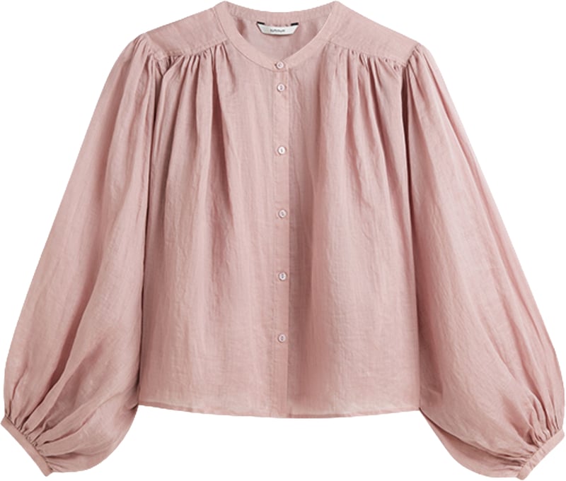 Summum Blouse Ramie Blouses Lichtroze 2s3508-12462