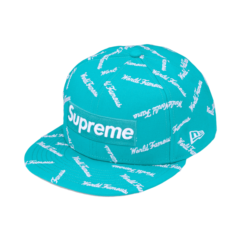 Supreme World Famous Box Logo New Era Teal