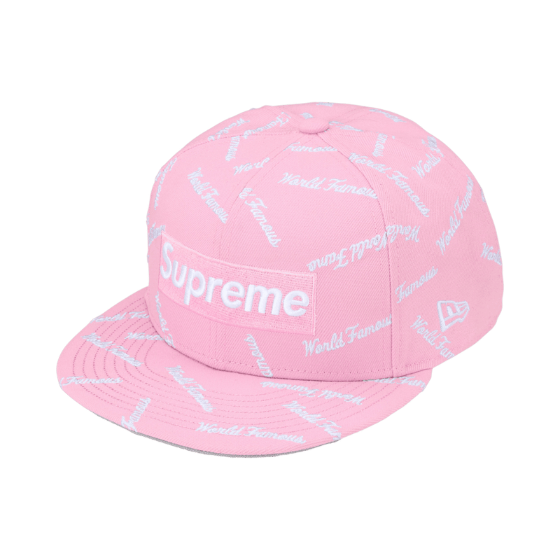Supreme World Famous Box Logo New Era Light Pink