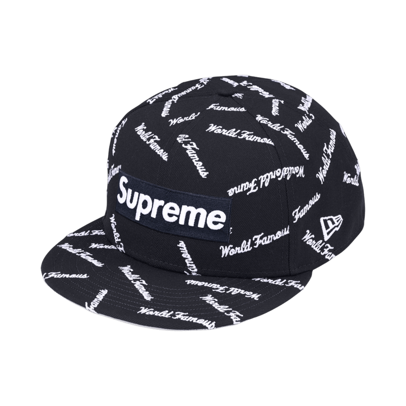 Supreme World Famous Box Logo New Era Navy