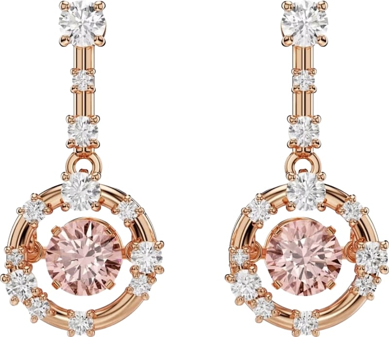 Swarovski oorbellen 5744239 Constella Rosekleurig met Roze Kristal