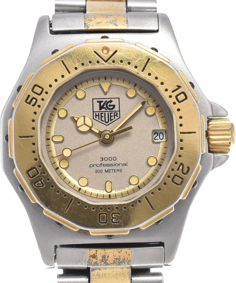 Tag Heuer 3000 Professional 200M Stainless Steel with gold plated