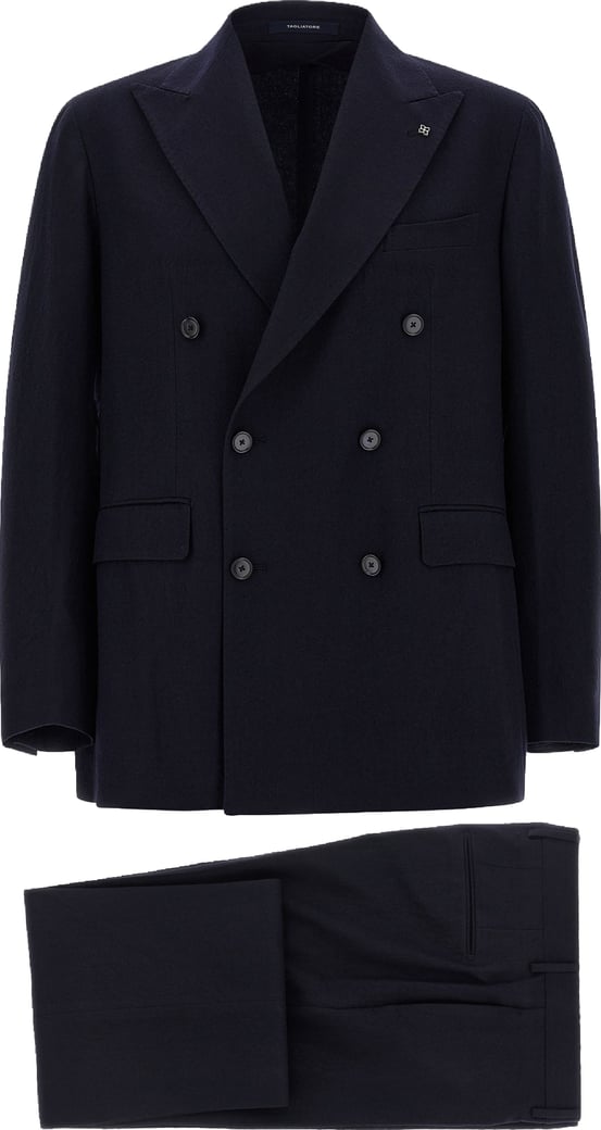 Tagliatore Blue Virgin Wool Two-Piece Suit
