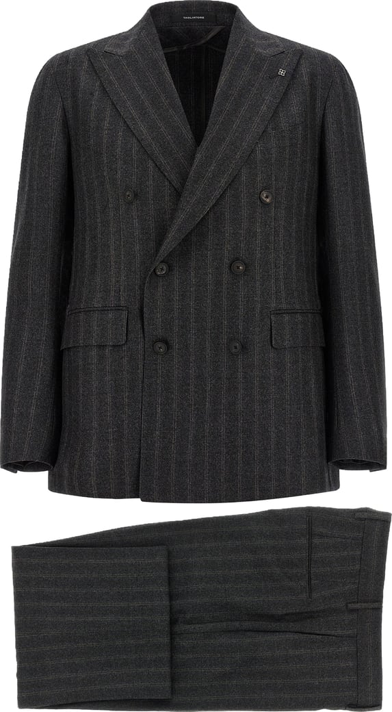 Tagliatore Gray Virgin Wool Two-Piece Suit