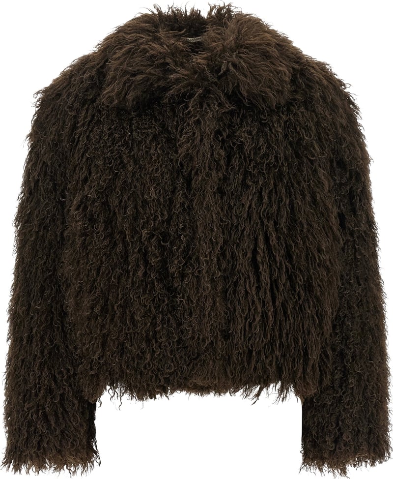 Tagliatore Brown Polyester Full-Length Jacket