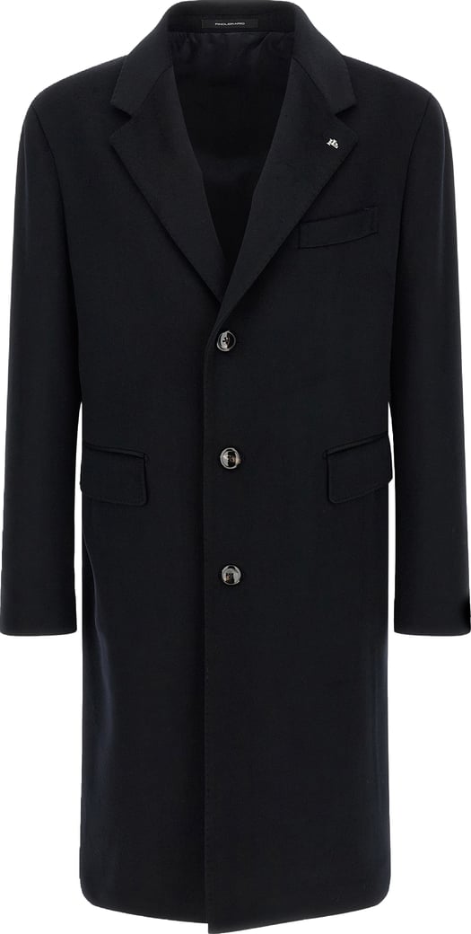 Tagliatore Blue Virgin Wool Coat