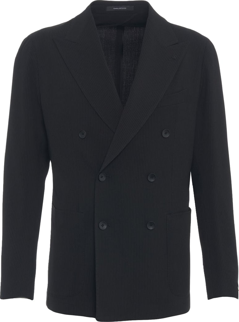 Double-breasted wool blazer