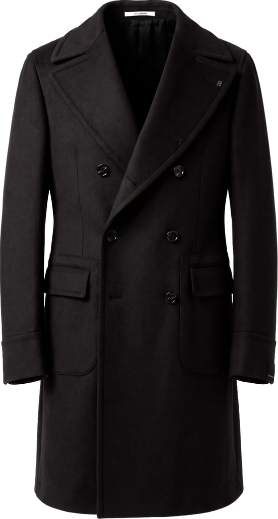 Wool double-breasted coat