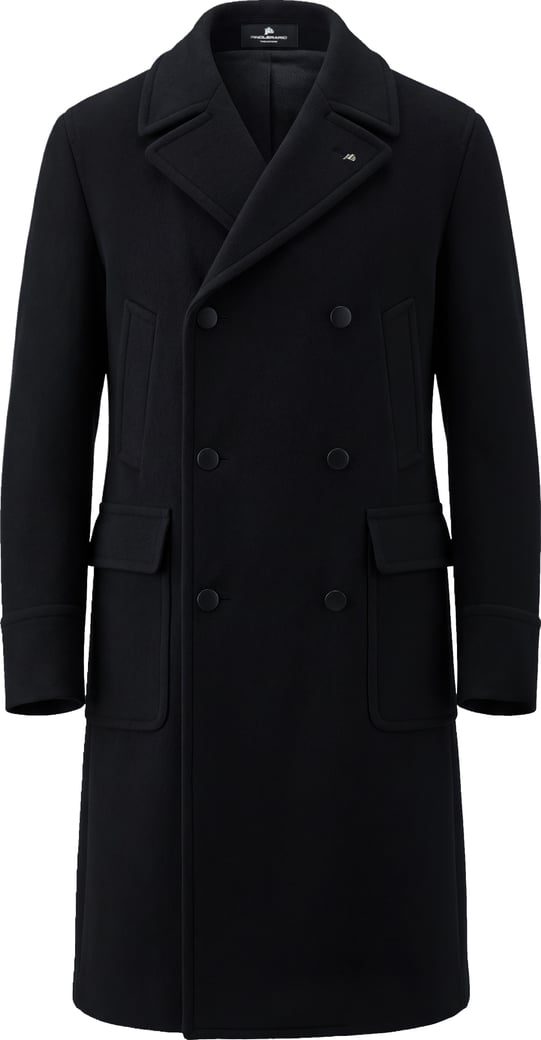Double-breasted wool coat