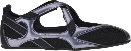 The Attico Black Polyethylene Ballet Flats