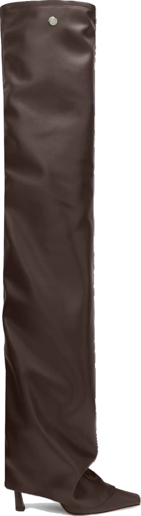 Thigh High Boots Dark Brown