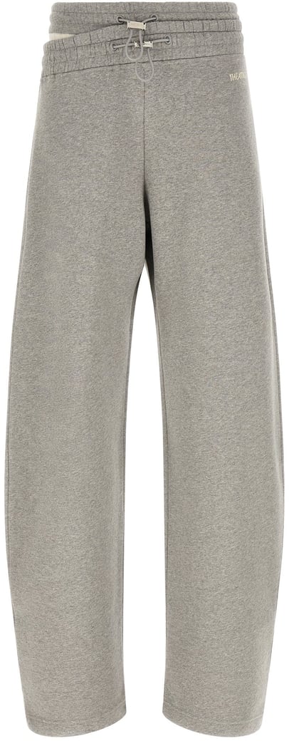 The Attico Gray Cotton Casual Pants