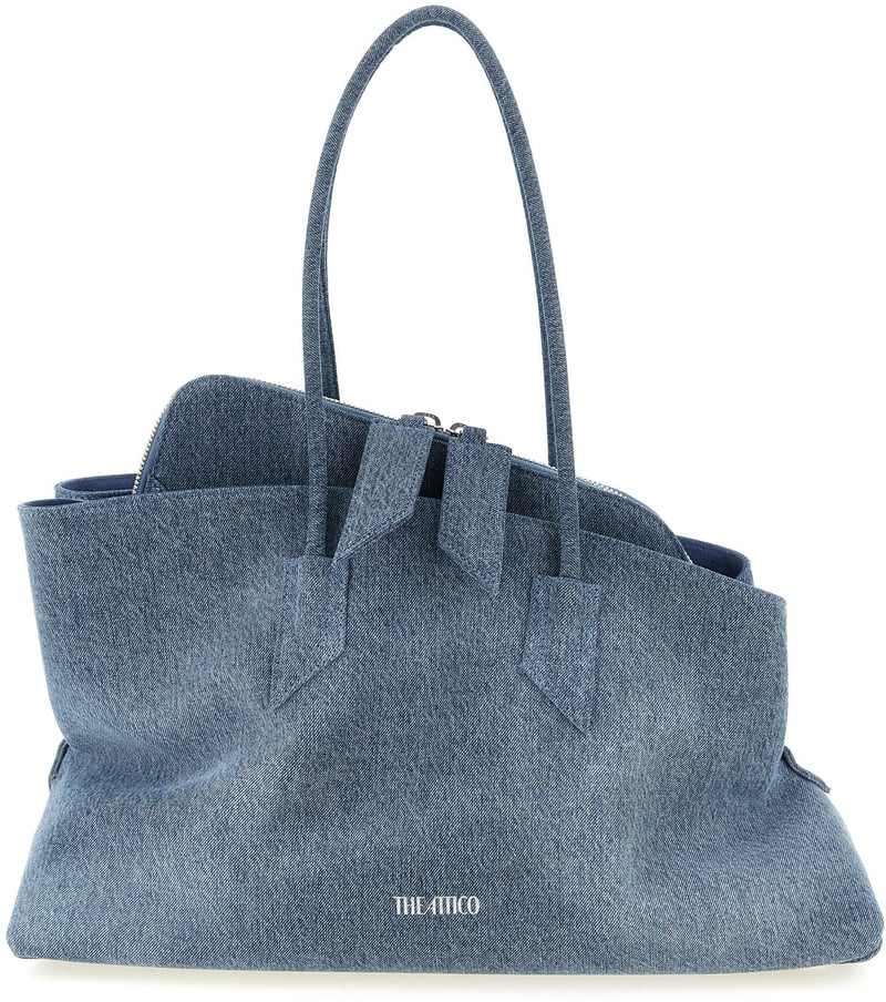 The Attico Blue Cotton Shoulder Bag