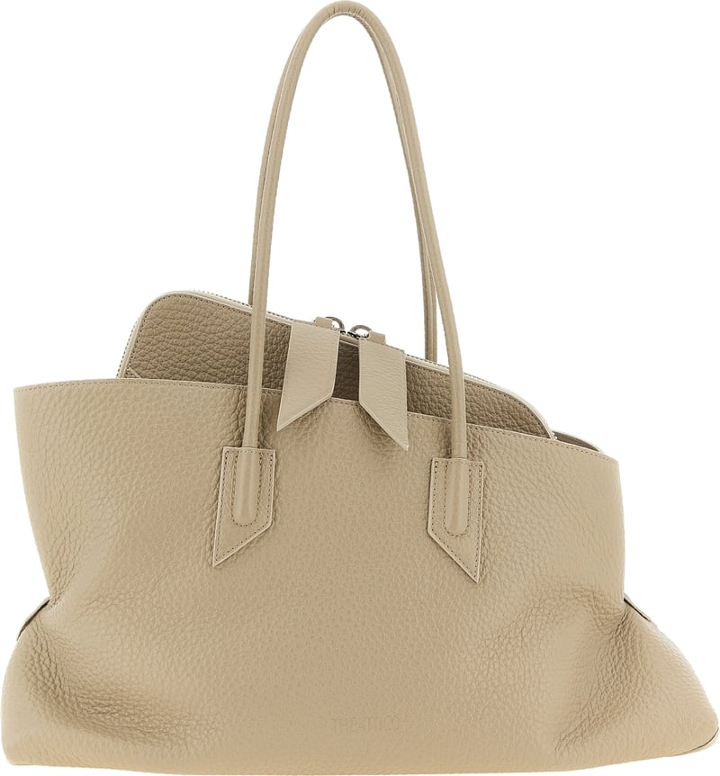 The Attico Beige Bovine Leather Shoulder Bag