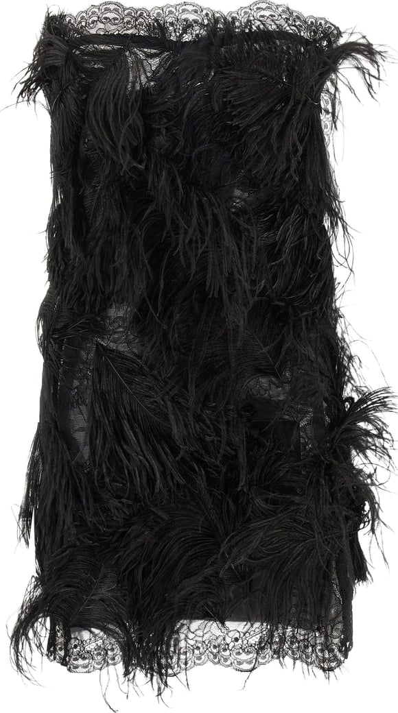 The Attico Black Polyamide Short Dress