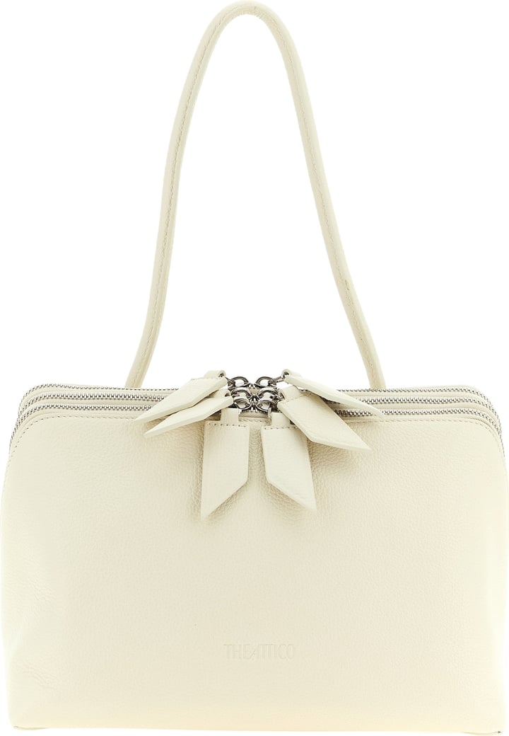 The Attico White Calfskin Shoulder Bag