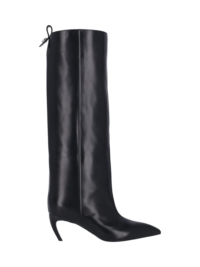 Pointed Toe Boots with Slim Kitten Heel