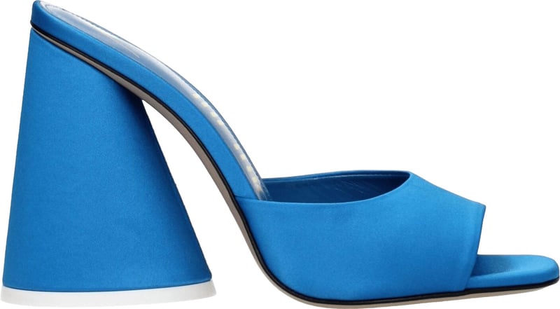 The Attico Light Blue Satin Platform Sandals