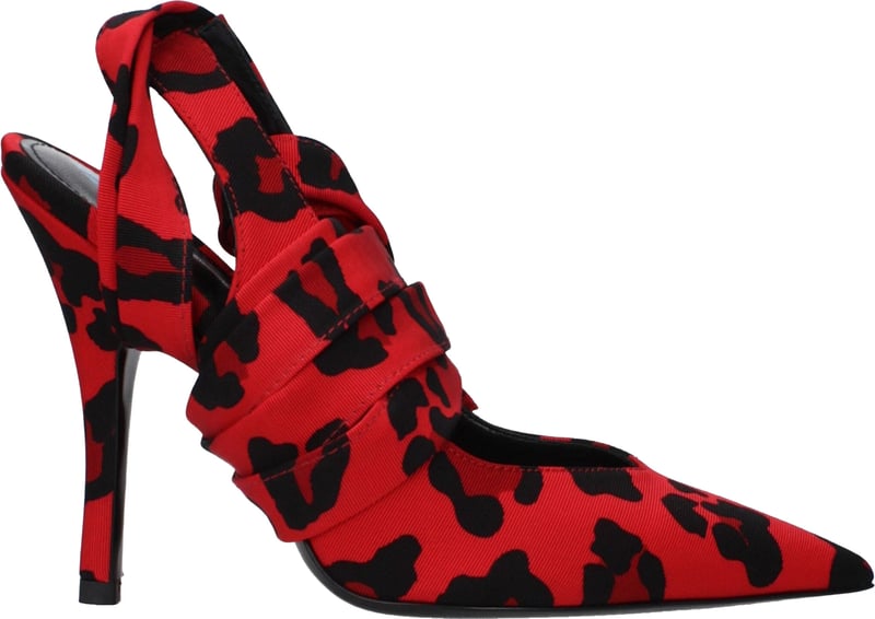 The Attico Red Fabric High Heel Pumps